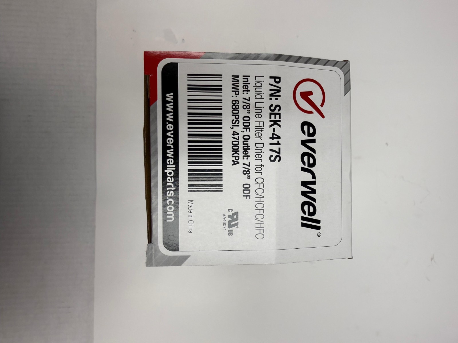 Everwell SEK-417S Liquid Line Filter Drier