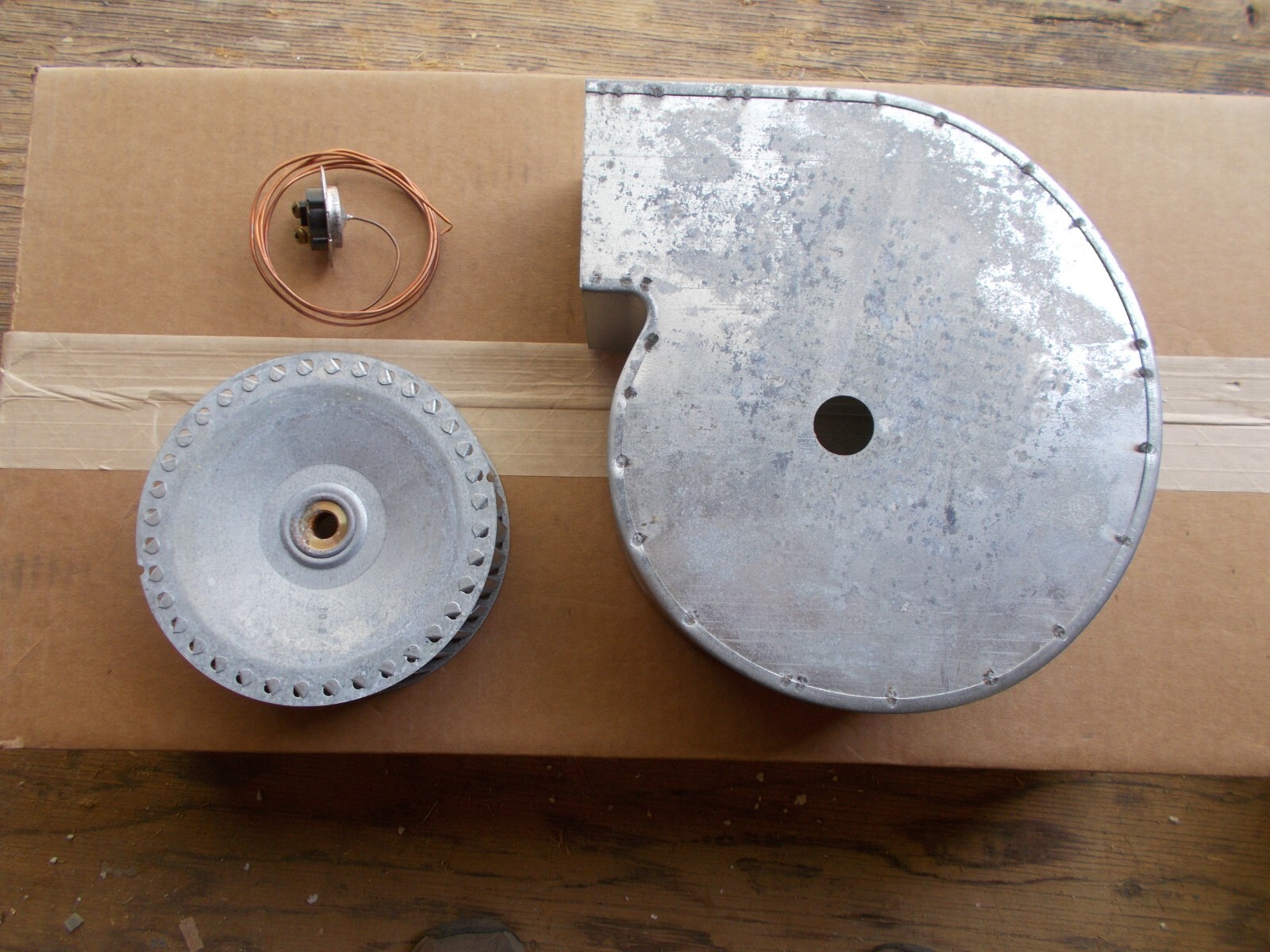 New Old Stock Trane HVAC Blower Housing # HUS00626 Fan/Thermo-Disc Included.