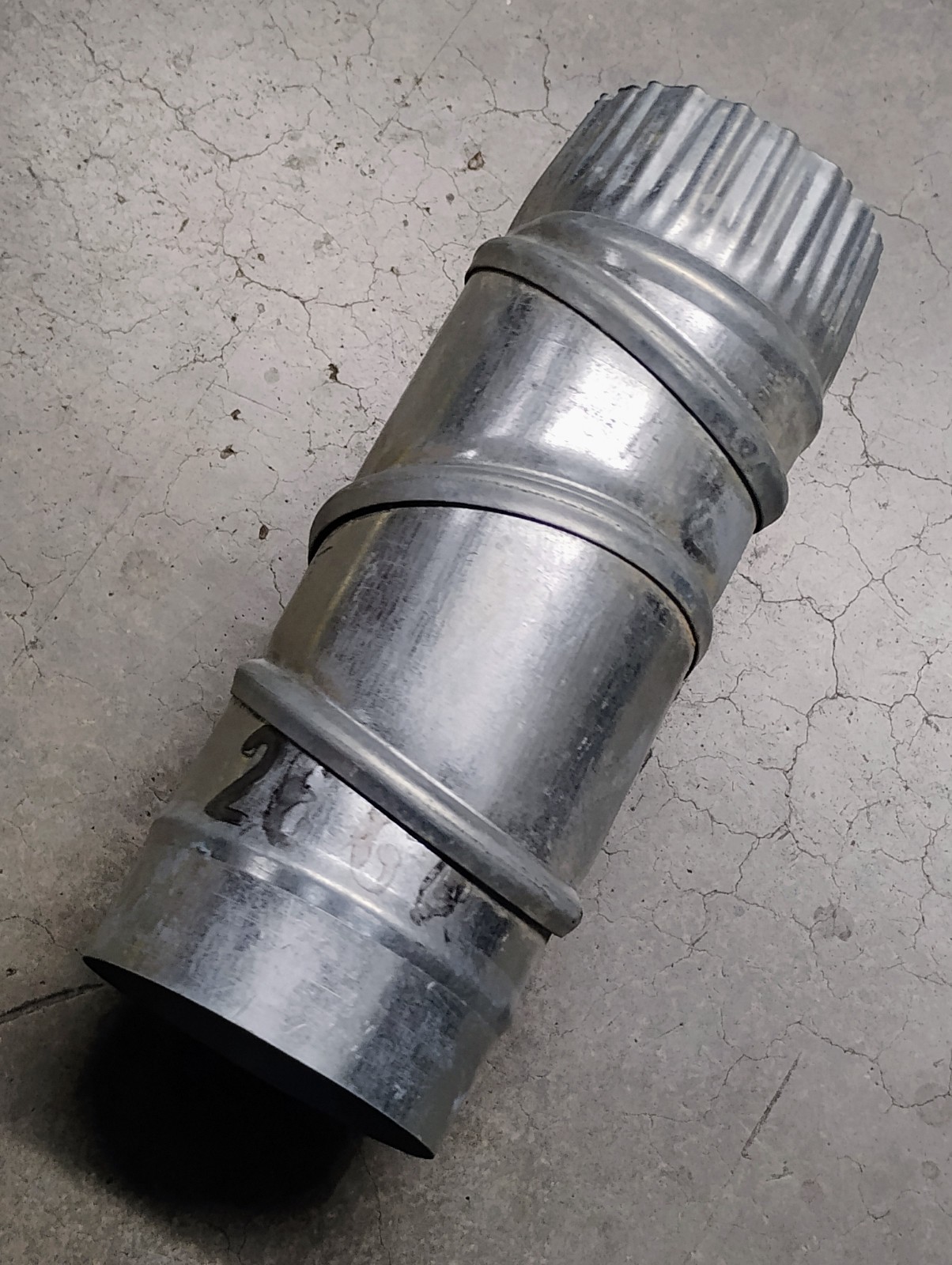 3″ Round Adjustable Duct 90 Degree Elbow, 3 In Vent Dia, Galvanized Steel, HVAC