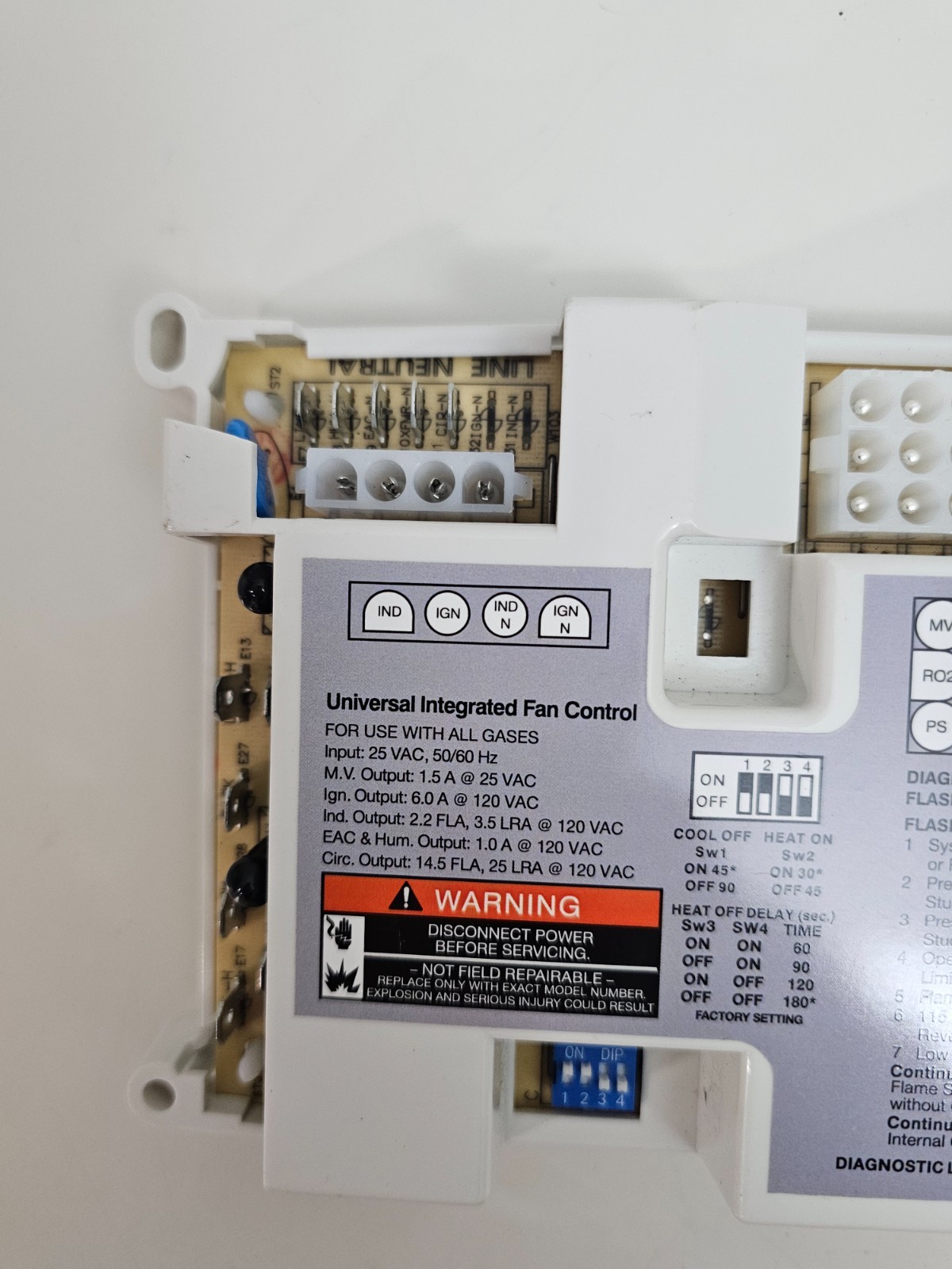 50A55-843 Ignition Control Module Universal Furnace Control Board Lennox White-R