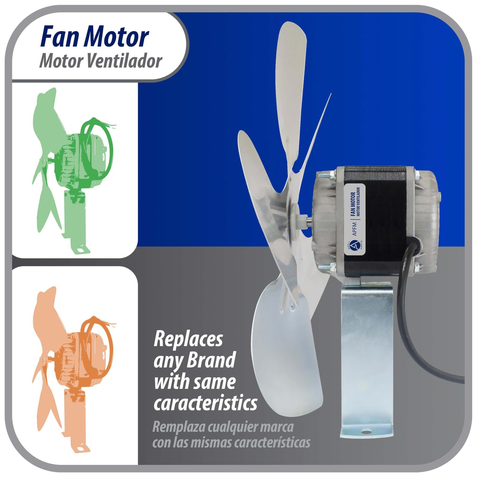 Appli Parts APFM-251E 25W Condenser and Evaporator Fan Motor 115V 60Hz 1.2A, Inc