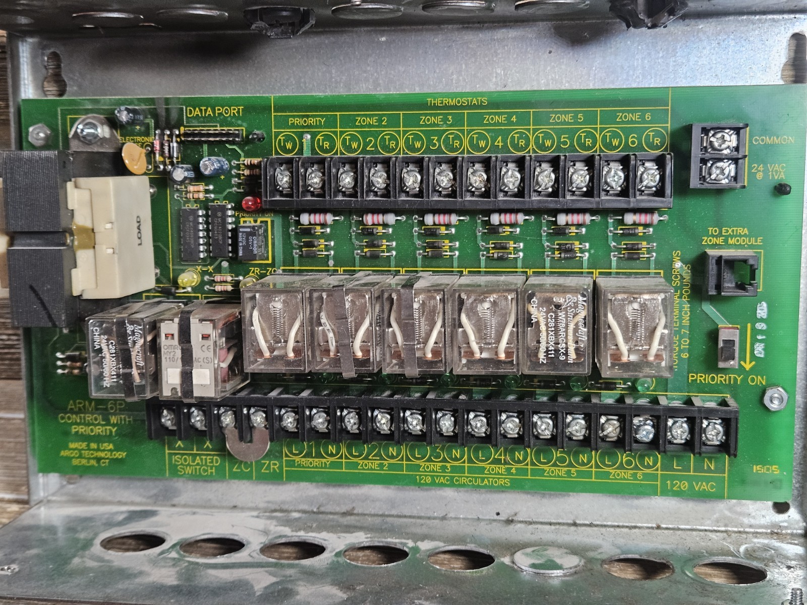 Argo ARM-6P 6 Zone Expandable Switching Relay – Zone Relay Board Similar SR506-5