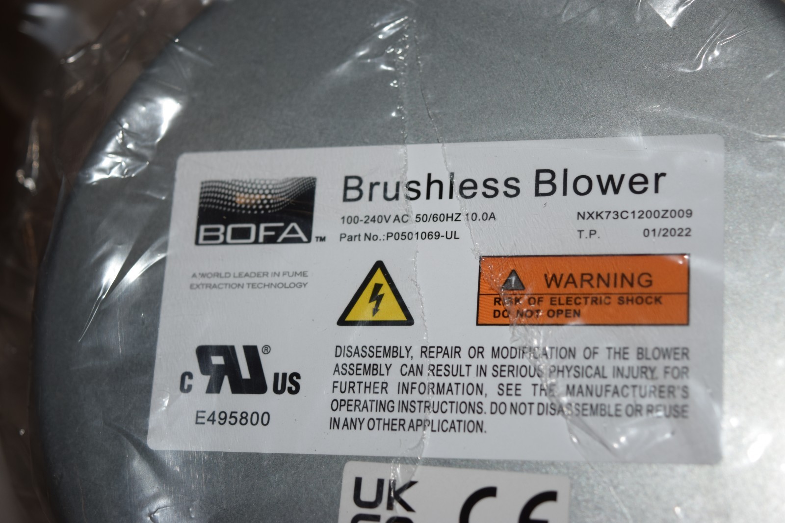 BOFA P0501069-UL Brushless Blower