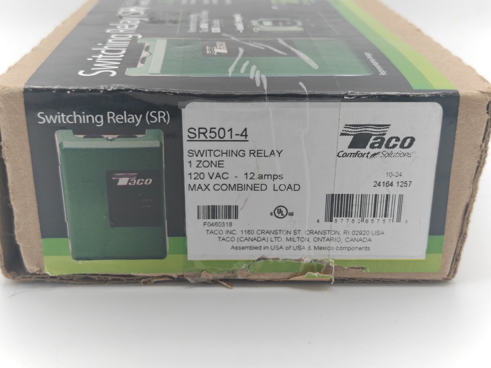Open Box – Taco SR501-4 Switching Relay – 1 Zone – 120vac 12amp