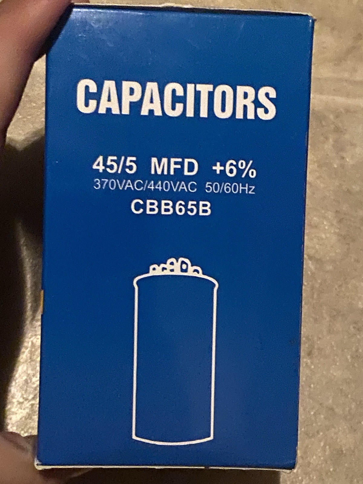 JIEERXI CBB65B Dual Run Capacitor 40/5uF 370/450VAC ±6% 50/60Hz