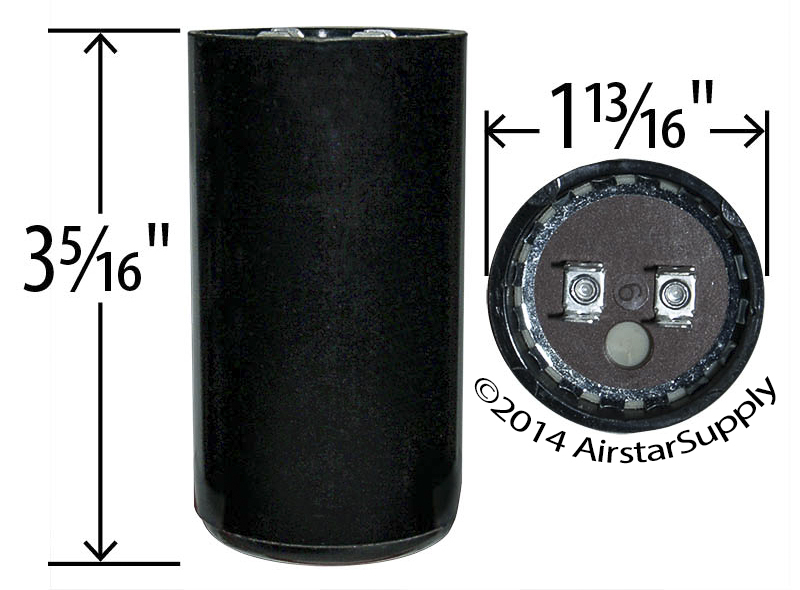 72 – 86 uF x 330 VAC BMI # 092A072B330BD4A Motor Start Capacitor USA