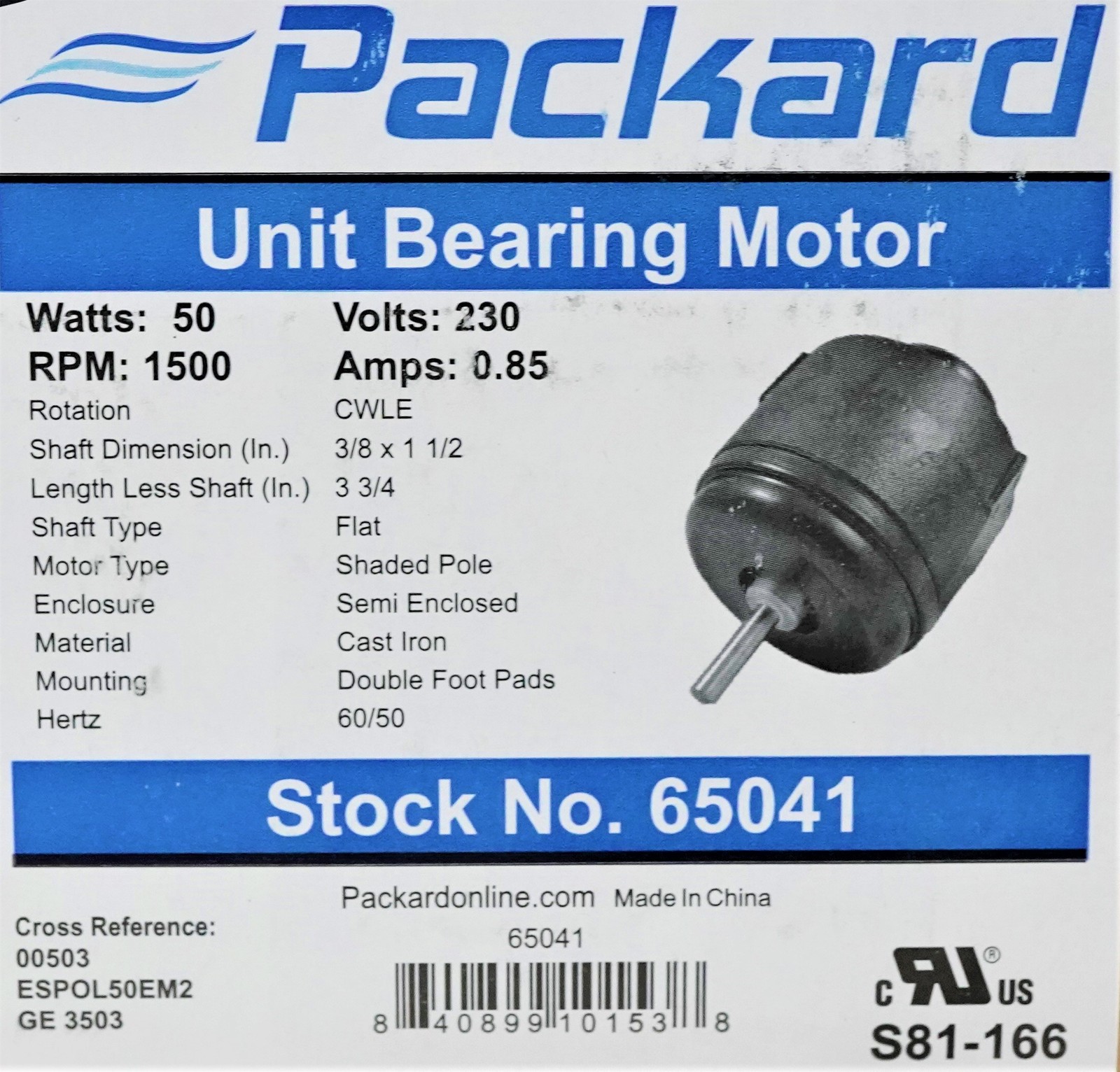 Refrigerator Refrigeration Motor 50 Watt CW 230 V