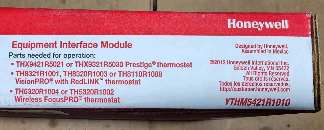 Honeywell Miller Equipment Interface Module YTHM5421R1010, 12z040, Red Link Tech