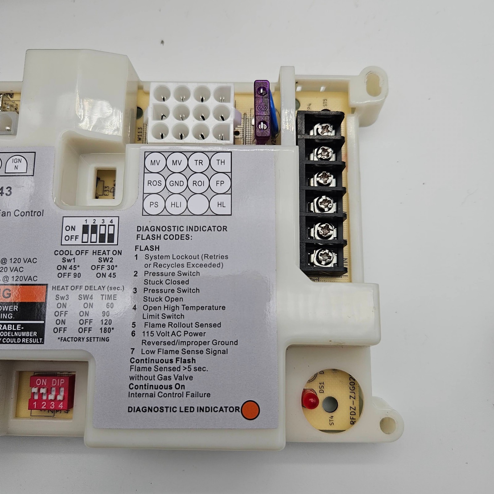 50A55-843 Furnace Control Circuit Board Replacement For White Rodgers open