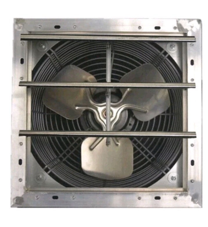 NEW DAYTON Shutter Mount Exhaust Fan: 12 in Blade, Variable Speed, 2/3hp, 484X38