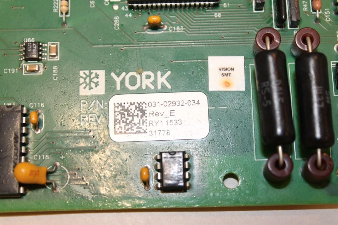 YORK 031-02932-034 Rev E Chiller Circuit Board ^