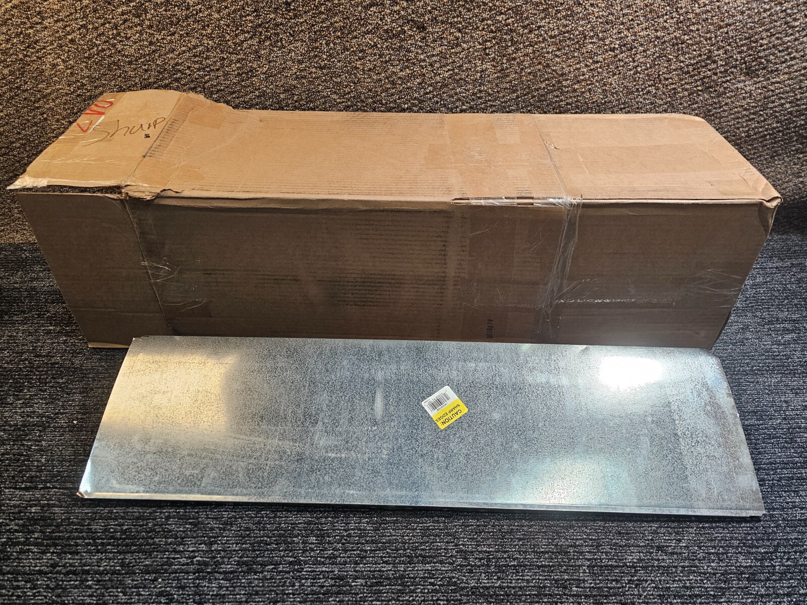 (QTY 17) Master Flow 3 ft L, 10 in W, 3-1/4 in H Half Section Stack Duct, Steel