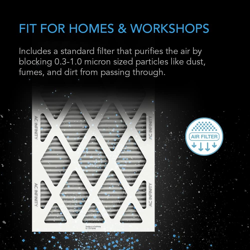 Ac Infinity Inline Filter 10 High Efficacy Filter Whole House Hvac Filtration