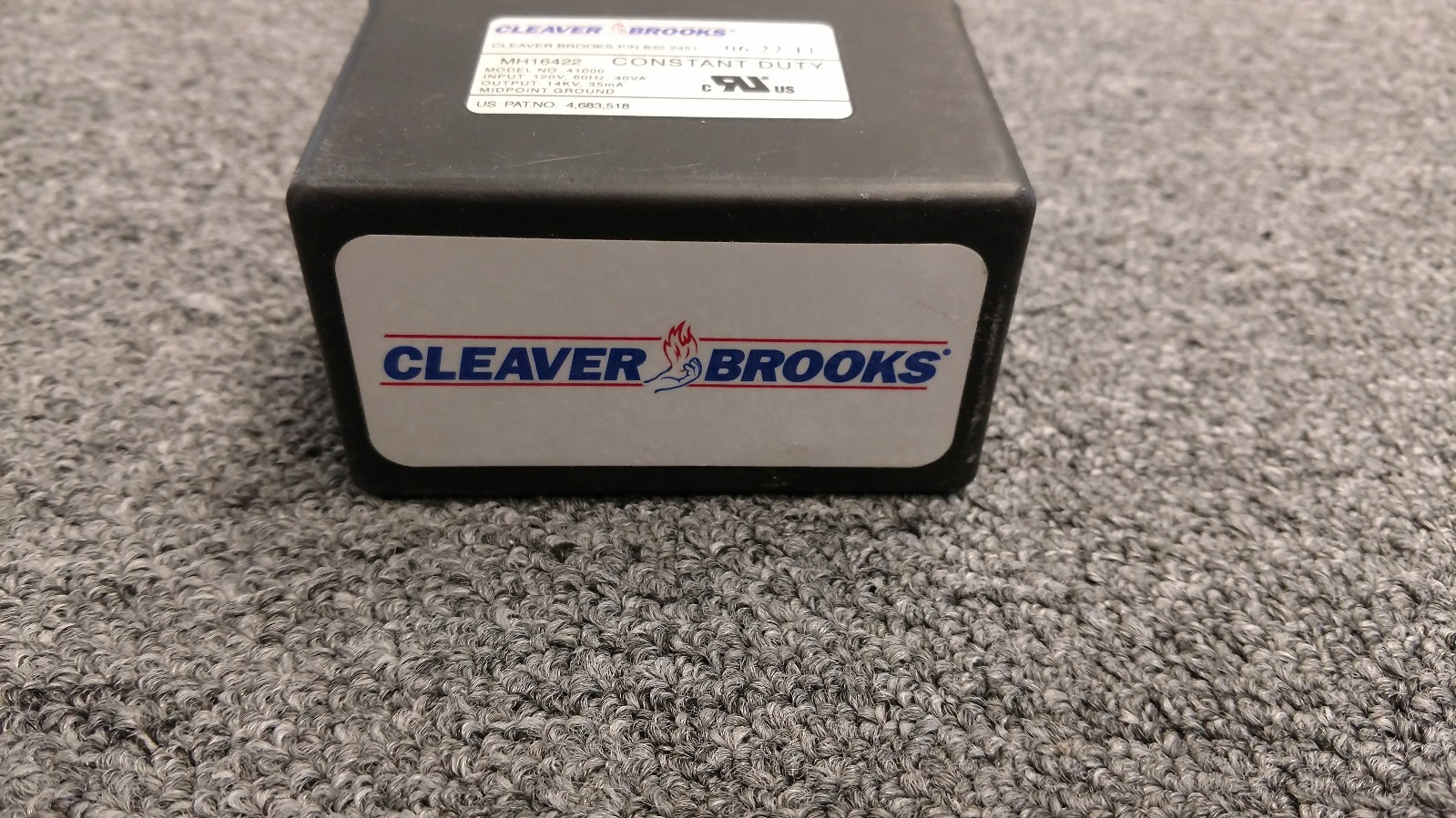 Carlin 41000 Constant Duty Electric Ignitor Branded for Cleaver Brooks 832-2451