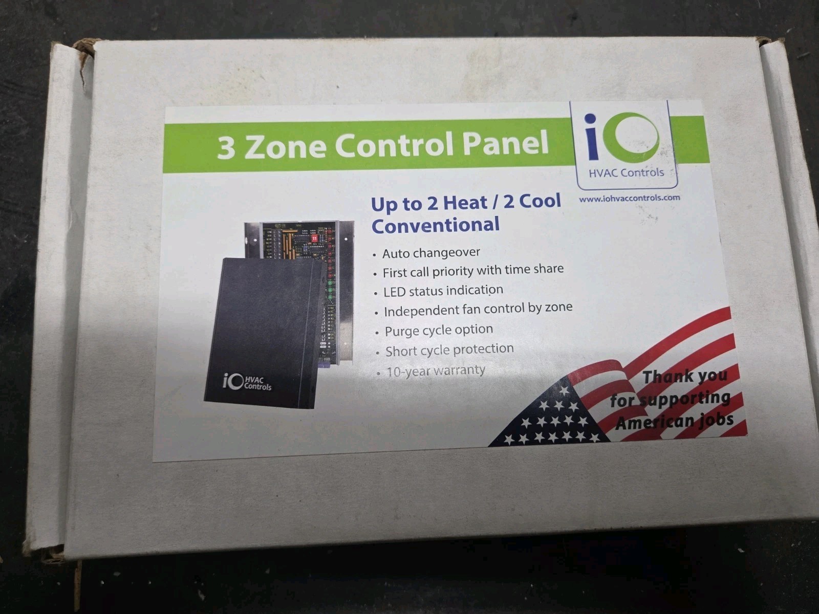IO AHVAC CONTROLS – 3 ZONE CONTROL PANEL – ZP3-HCMS