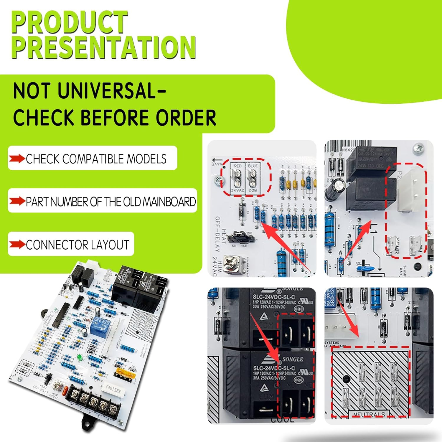 HK42FZ018 Furnace Control Board Replacement for Carrier Bryant Payne CEPL130590-