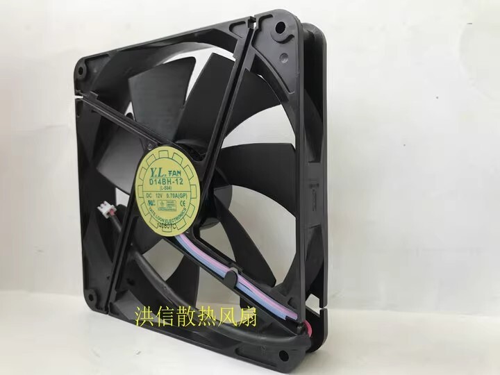 YaLn FAN D14BH-12 14025 DC12V 0.70A 14CM 2-Pin Silent Cooling Fan