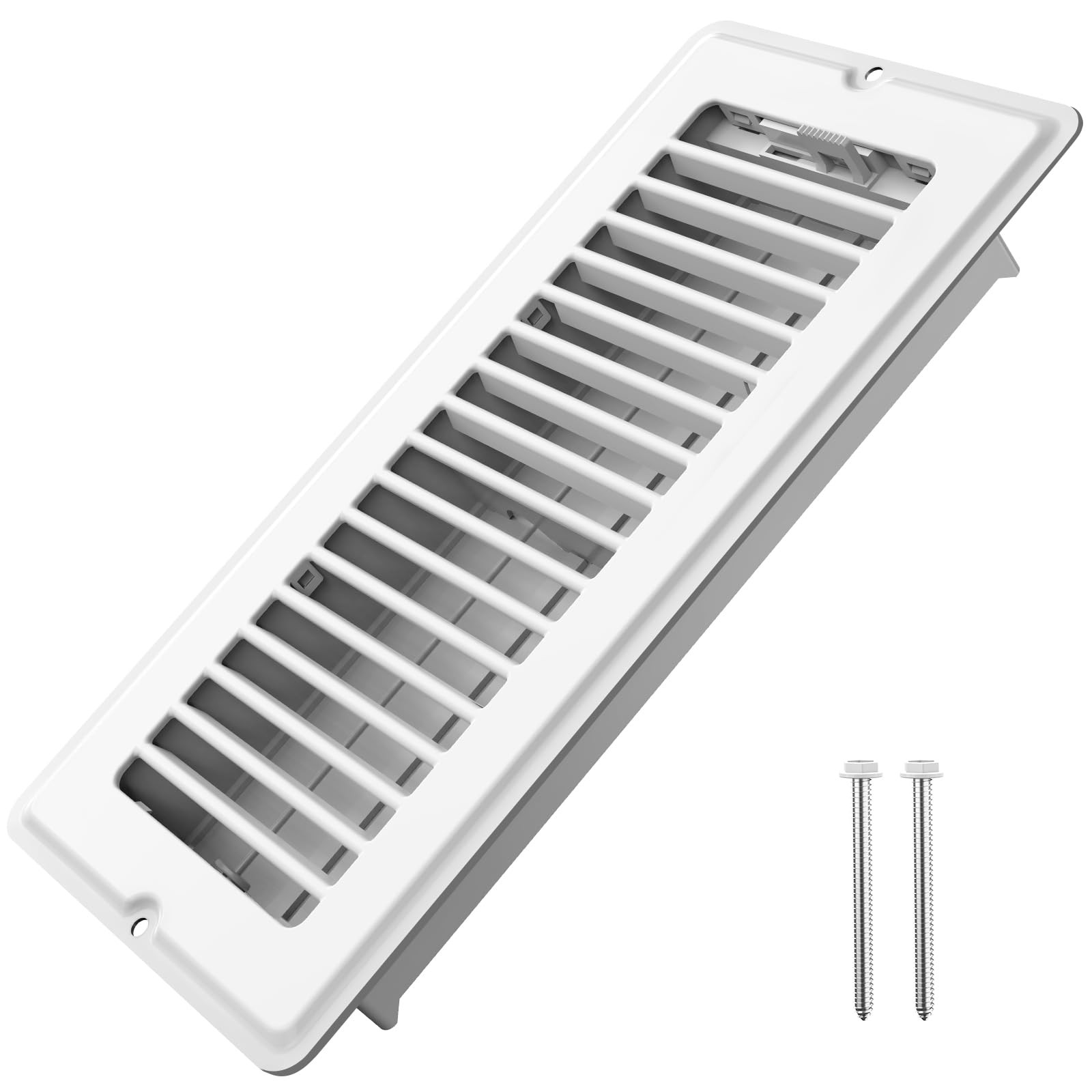 4×10 Inch Floor Register Vent Cover – White 1 Pack,