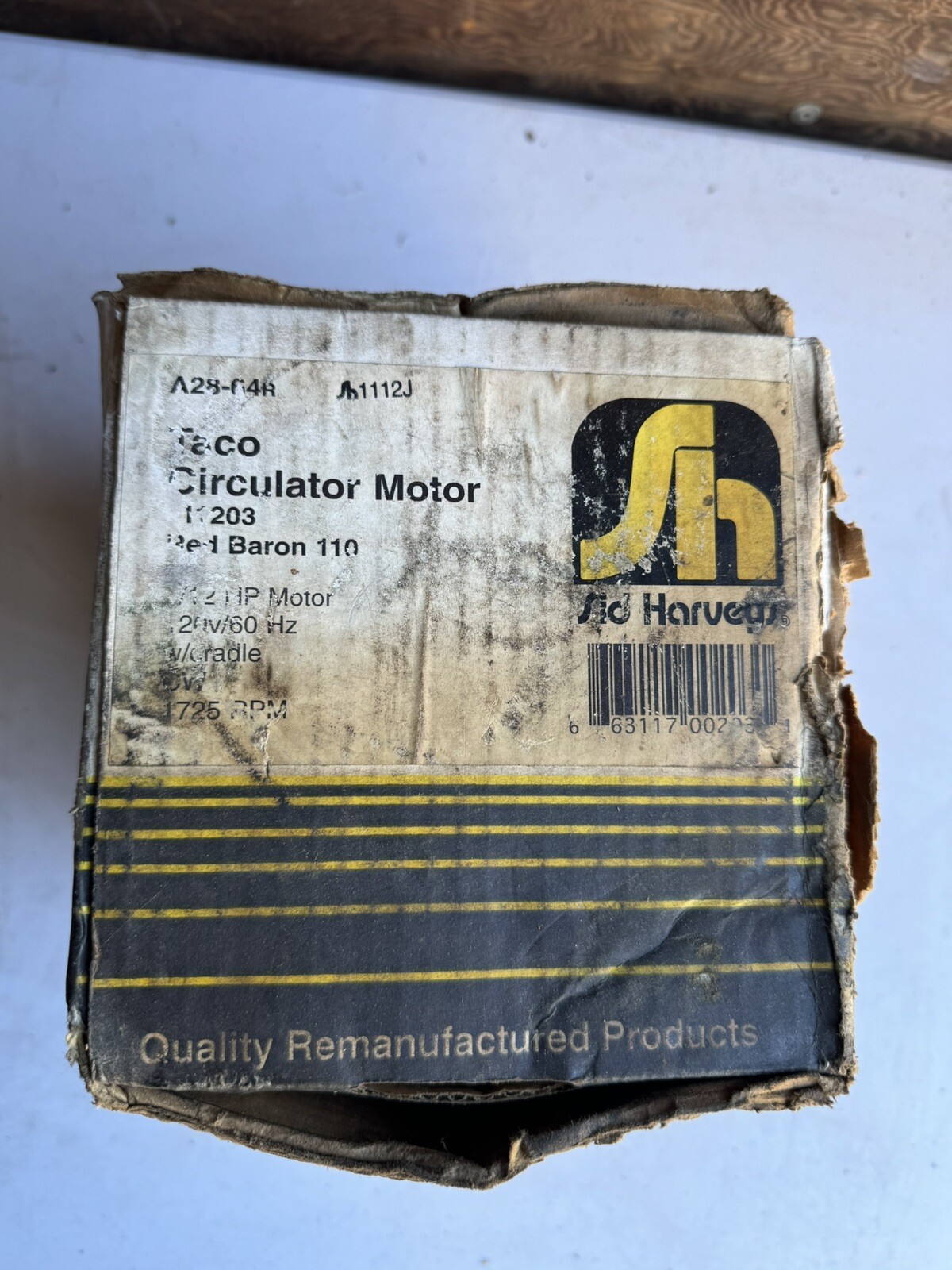Sid Harvey A28-64r Taco Circulator Motor