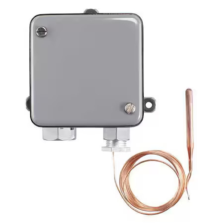 Johnson Controls A19anc-1C Line Volt Mechanical Tstat, Open/Close On Rise, 0