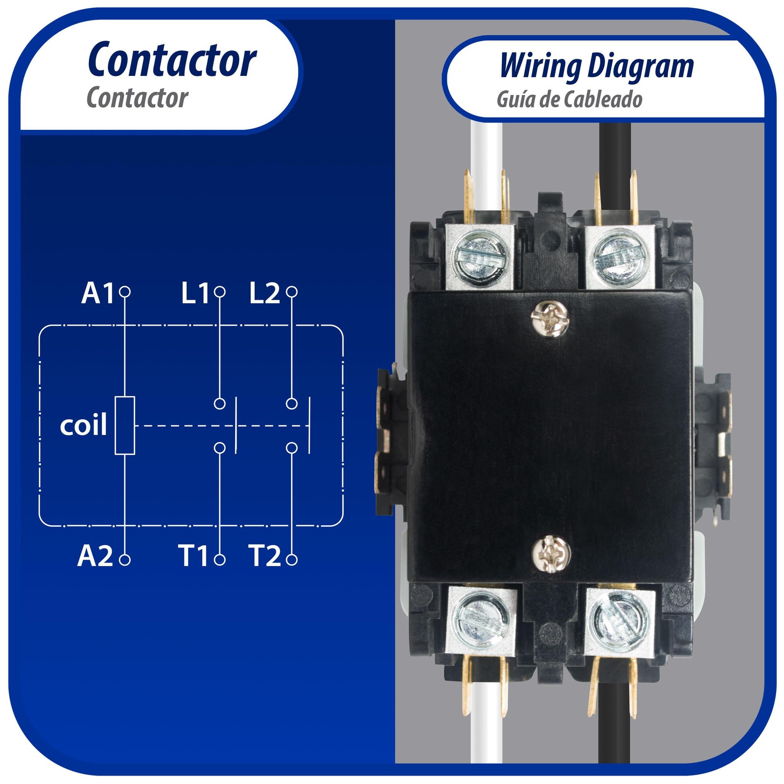 Appli Parts APAC-230120 Heavy Duty 2 Poles Contactor 30 Amp 120 Volts Coil Repla