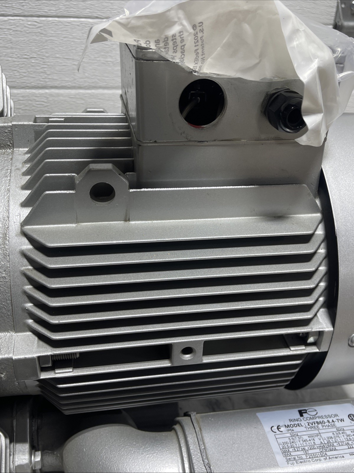 Fuji Electric 2Vfb60-8.4-7W Regenerative Blower,2 In.,7.40 Hp,3 Ph