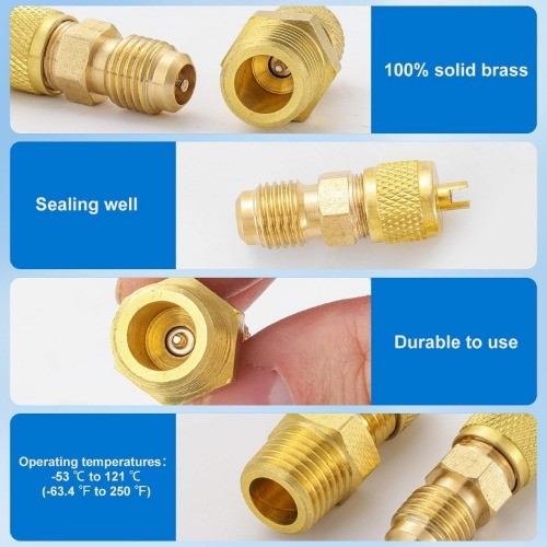 Pipe Fitting 1/4 SAE Flare to 1/8 NPT Male, AC Pipe Adapter Fittings, Tube Fitti