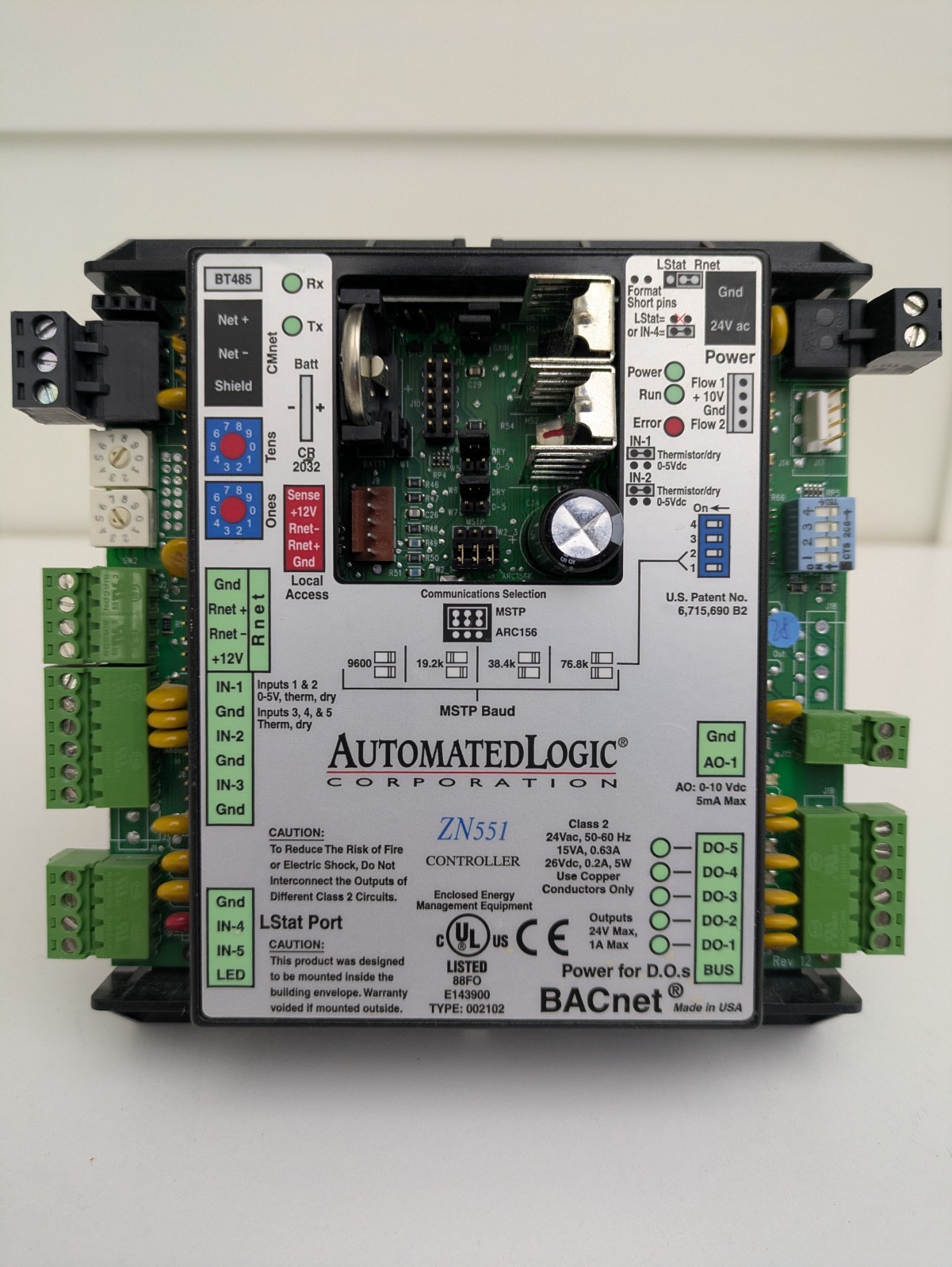 Automated Logic ZN551 Zone Controller BACnet MS/TP Discontinued ALC
