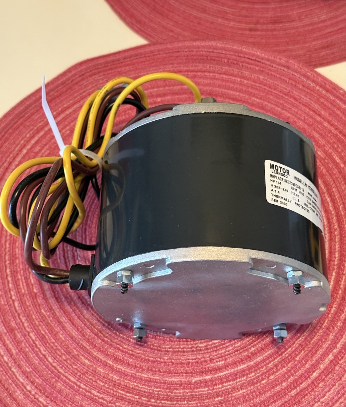 For GE Genteq Carrier 3905 5KCP39BGS071S 1/4 HP Condenser Fan Motor w/ Capacitor