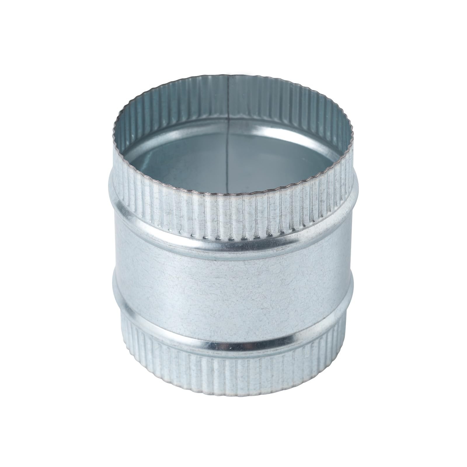 4 Inch Round Galvanized Steel Duct Connector – Metal Ventilation Pipe Coupler –