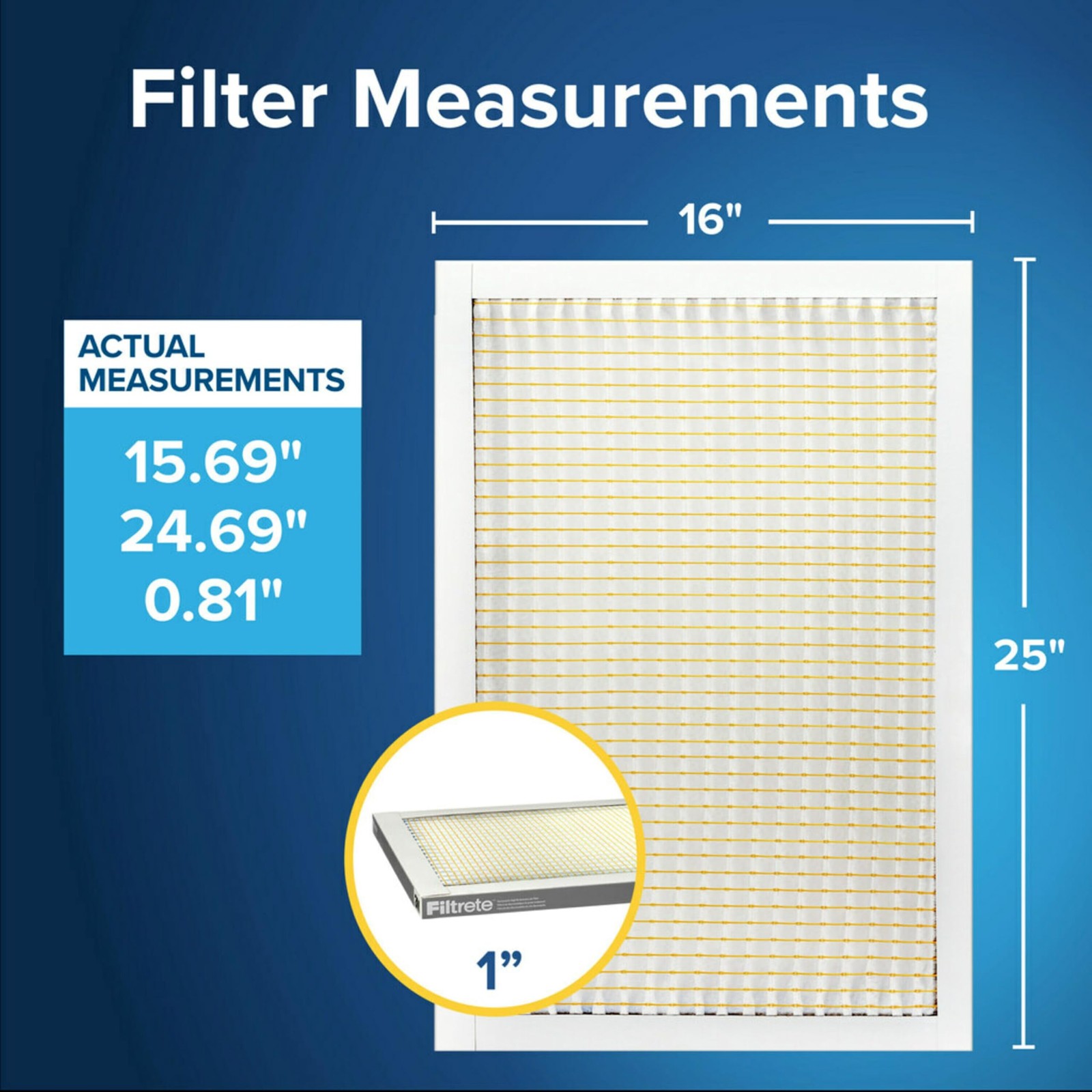 Filtrete 16X25X1 Air Filter Merv 5 6-Pack Ac Furnace Hvac Mpr 300 Basic Dust