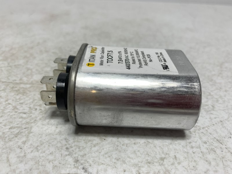 Titan Pro TOCF7.5 Run Capacitor 7.5 MFD 440/370V Oval