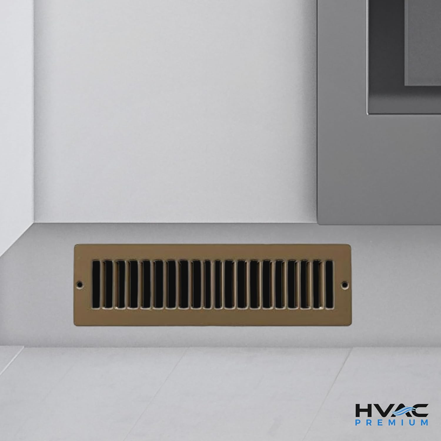 HVAC Premium 12″ X 2″ Toe Space Grille – HVAC Vent Cover [Outer Dimensions: 13.5