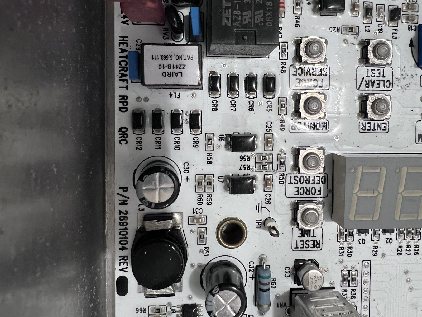 Heatcraft Refrigeration Control Board 28910104 30A 24V Corded Electric