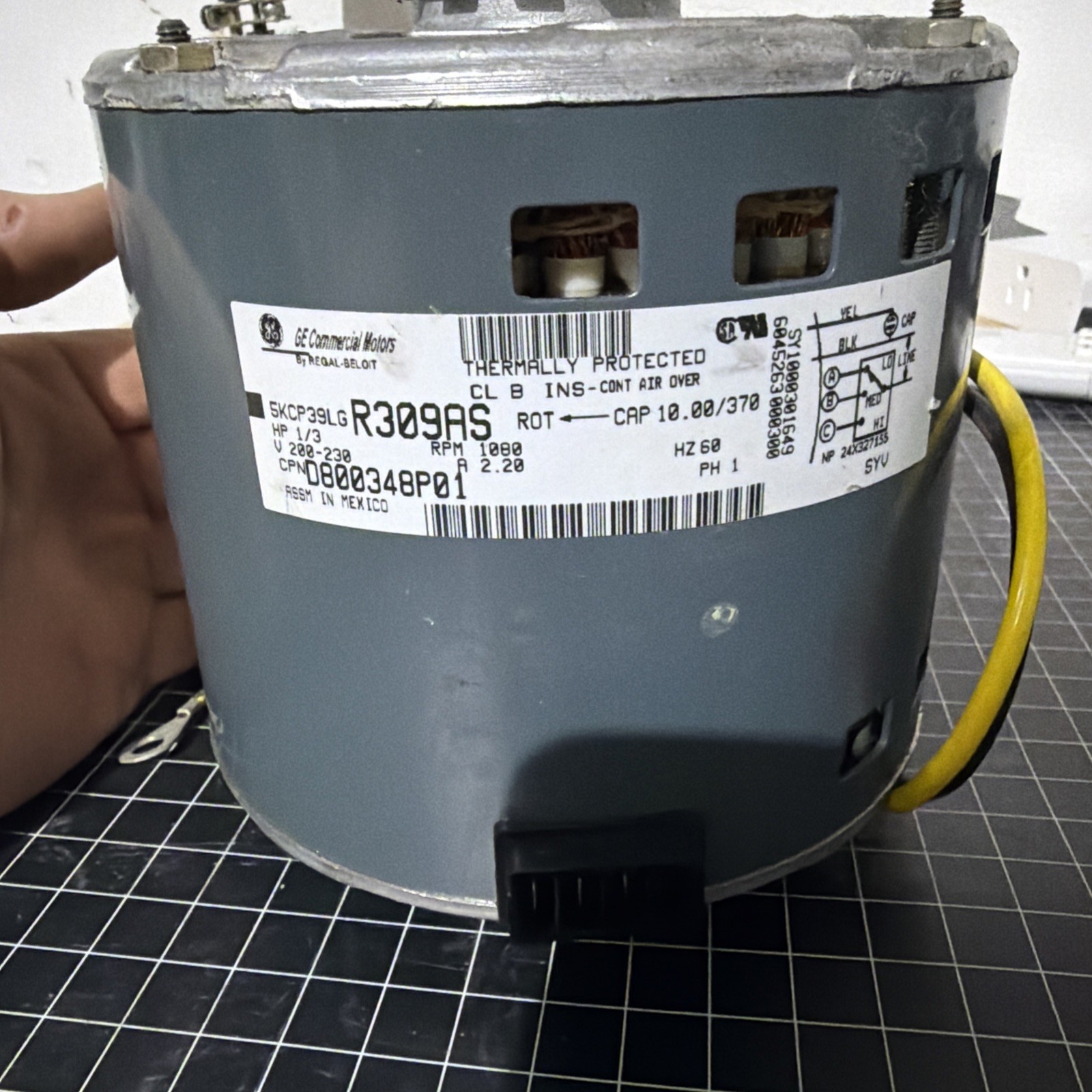 Trane D800348P01 OEM AIR HANDLER BLOWER MOTOR 1/3 HP 230v 5KCP39LGR309AS