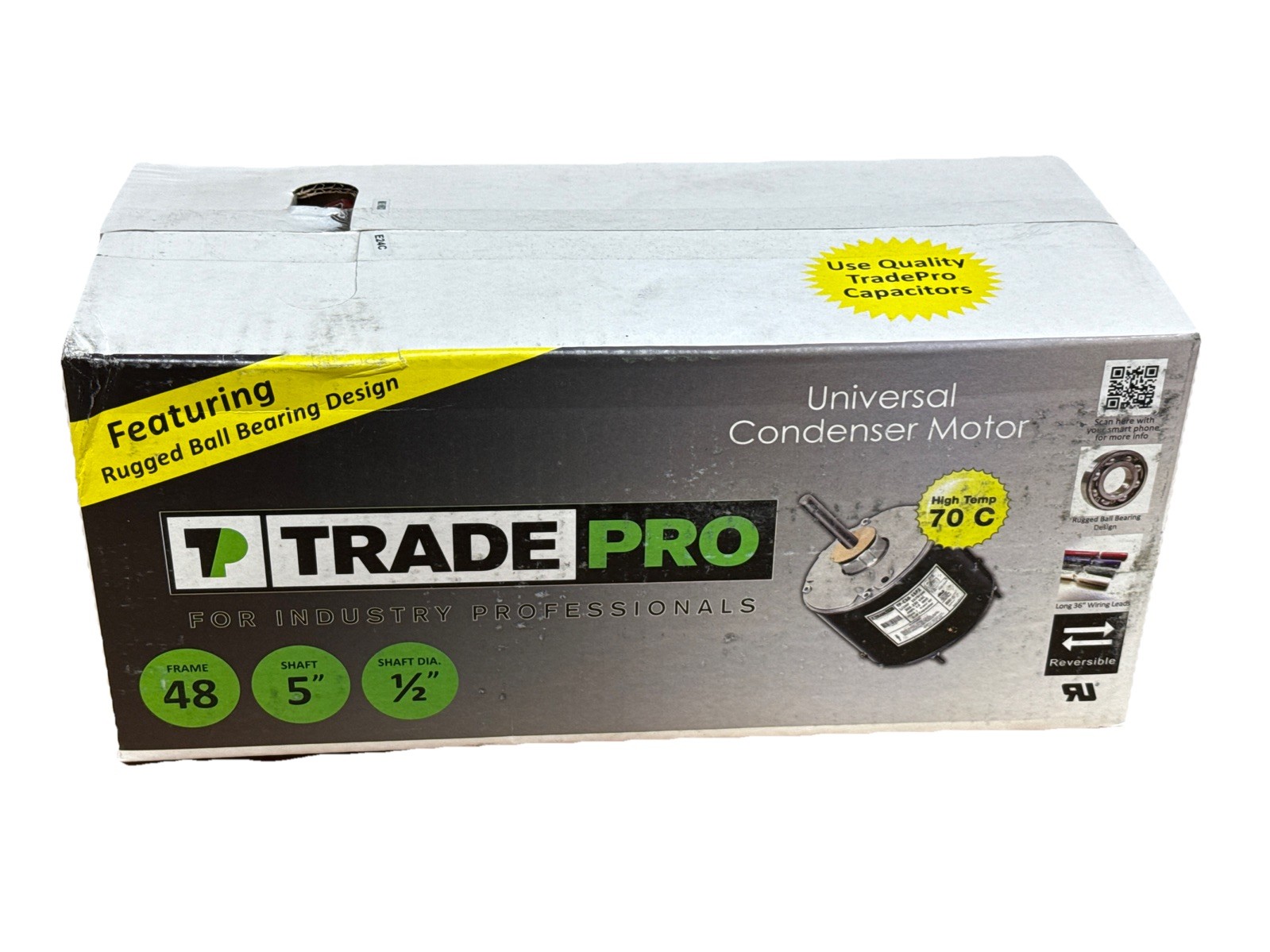 TRADEPRO TP-C25-1SP2HT-8 Condenser Motor 1 Speed, 825 RPM, 208-230 Volt, 1/4 HP