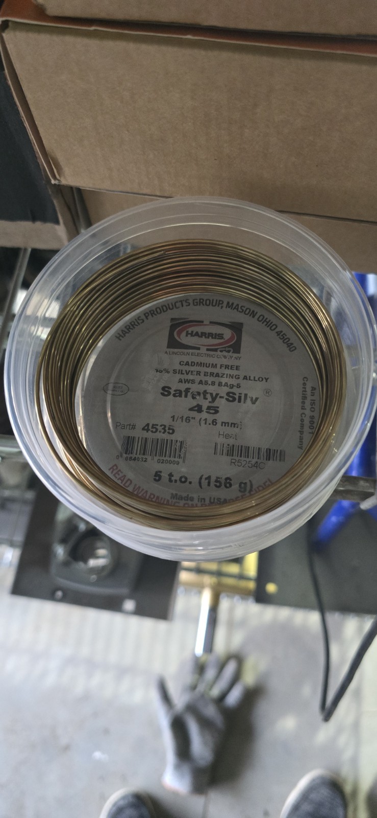 Safty-Silv 45% Sillver Brazing Alloy 5 t.o. 1/16″