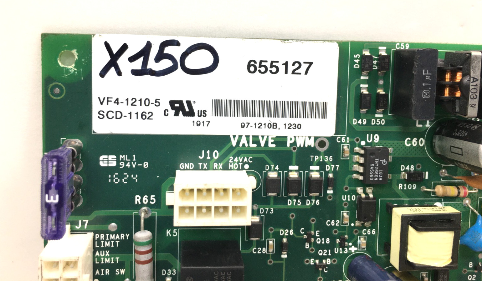 York Luxaire VARIDIGM 655127 Control Board VF4-1210-5 used #X150