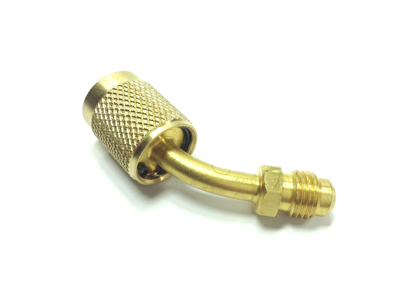 NEW 5/16″ Adapter Anti-Blowback 45 Degree Low Loss Hose Fitting HVAC 410