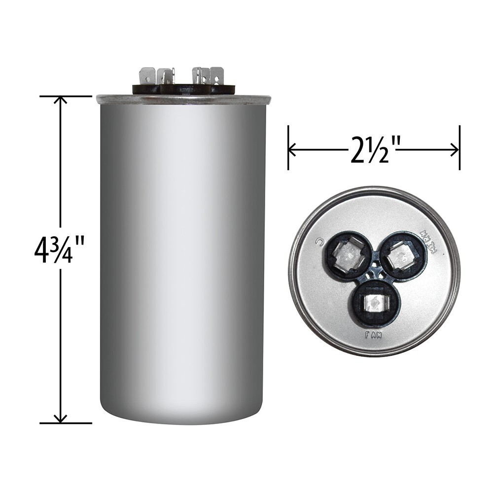 80/5 uf MFD 370 440 VAC Run Capacitor replaces GE Genteq Capcom C3805R C4805R