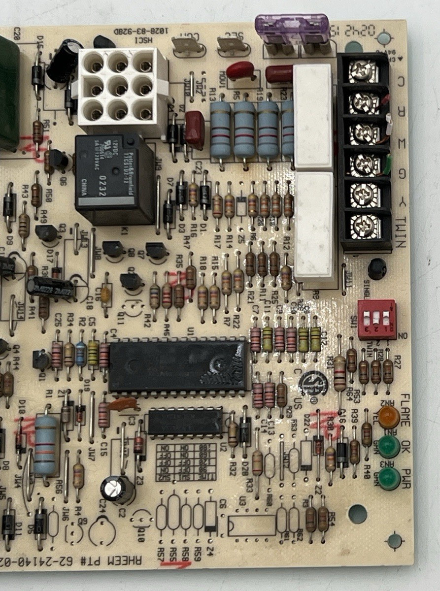 RHEEM 62-24140-02, 1028-83-9280 FURNACE CIRCUIT CONTROL BOARD #2