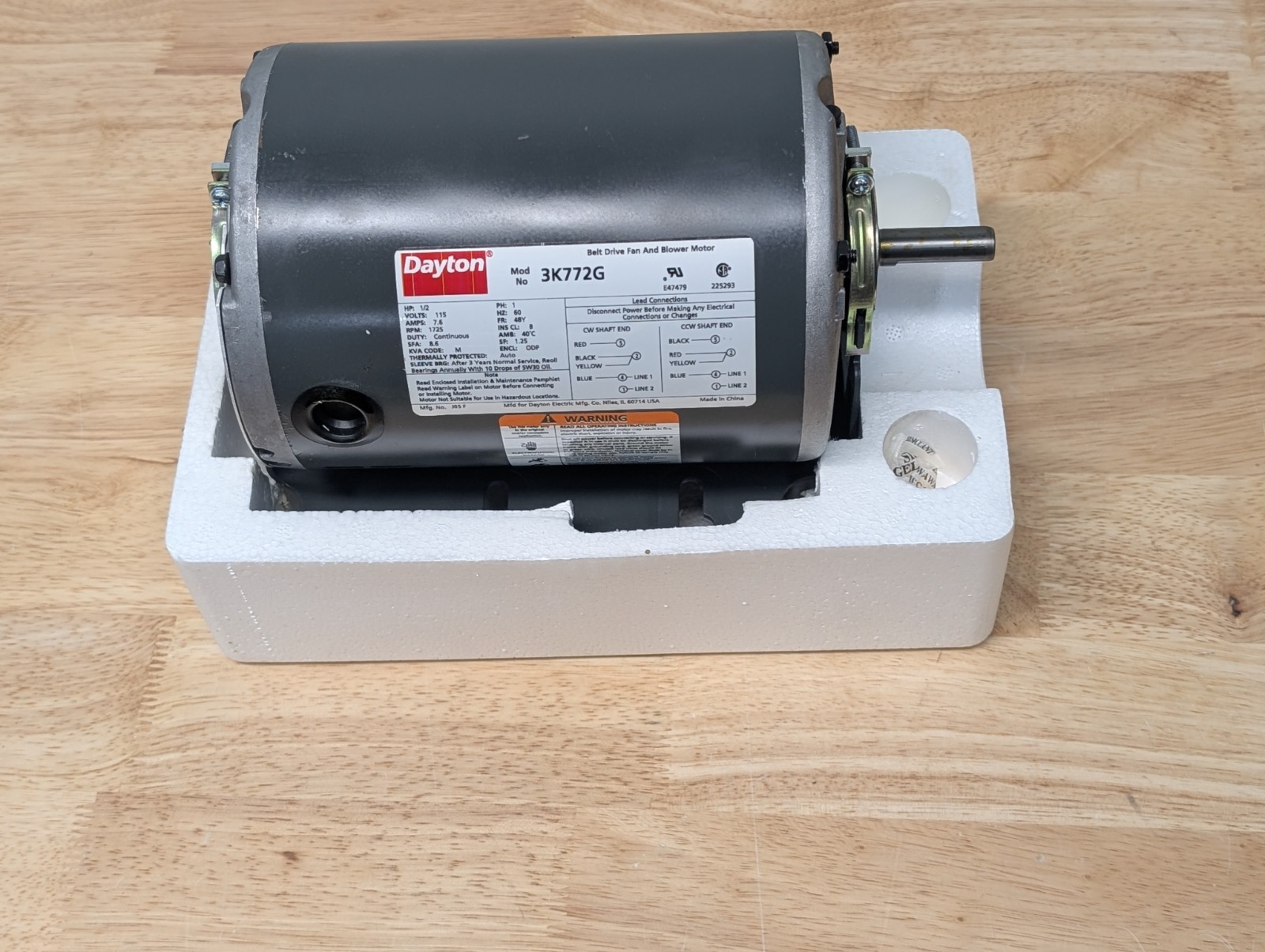 Dayton 3K772G Belt Drive 1/2 Hp Fan and Blower Motor