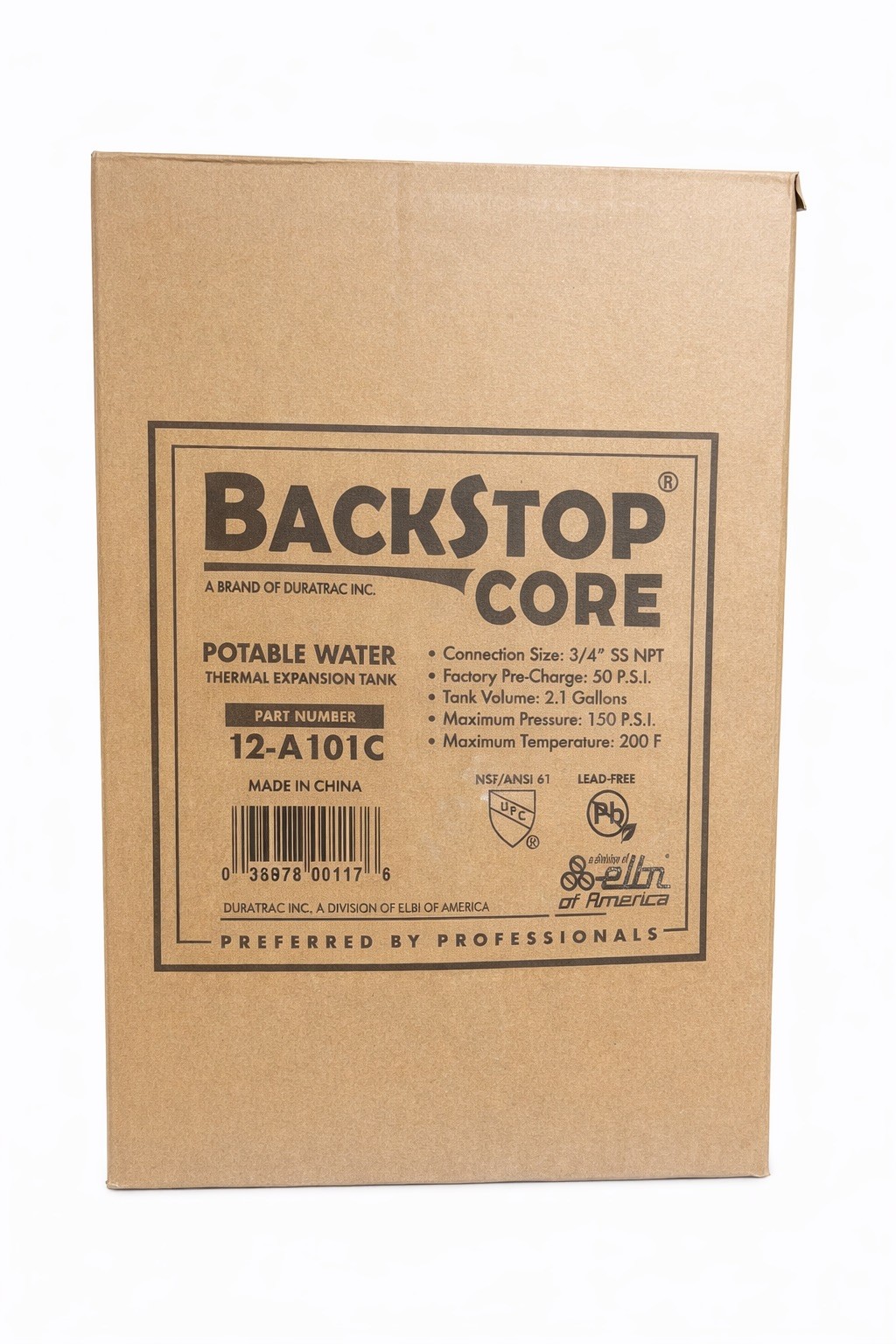 Backstop Core 2.1 Gallon Potable Water Expansion Tank 3/4 NPT – Brand New