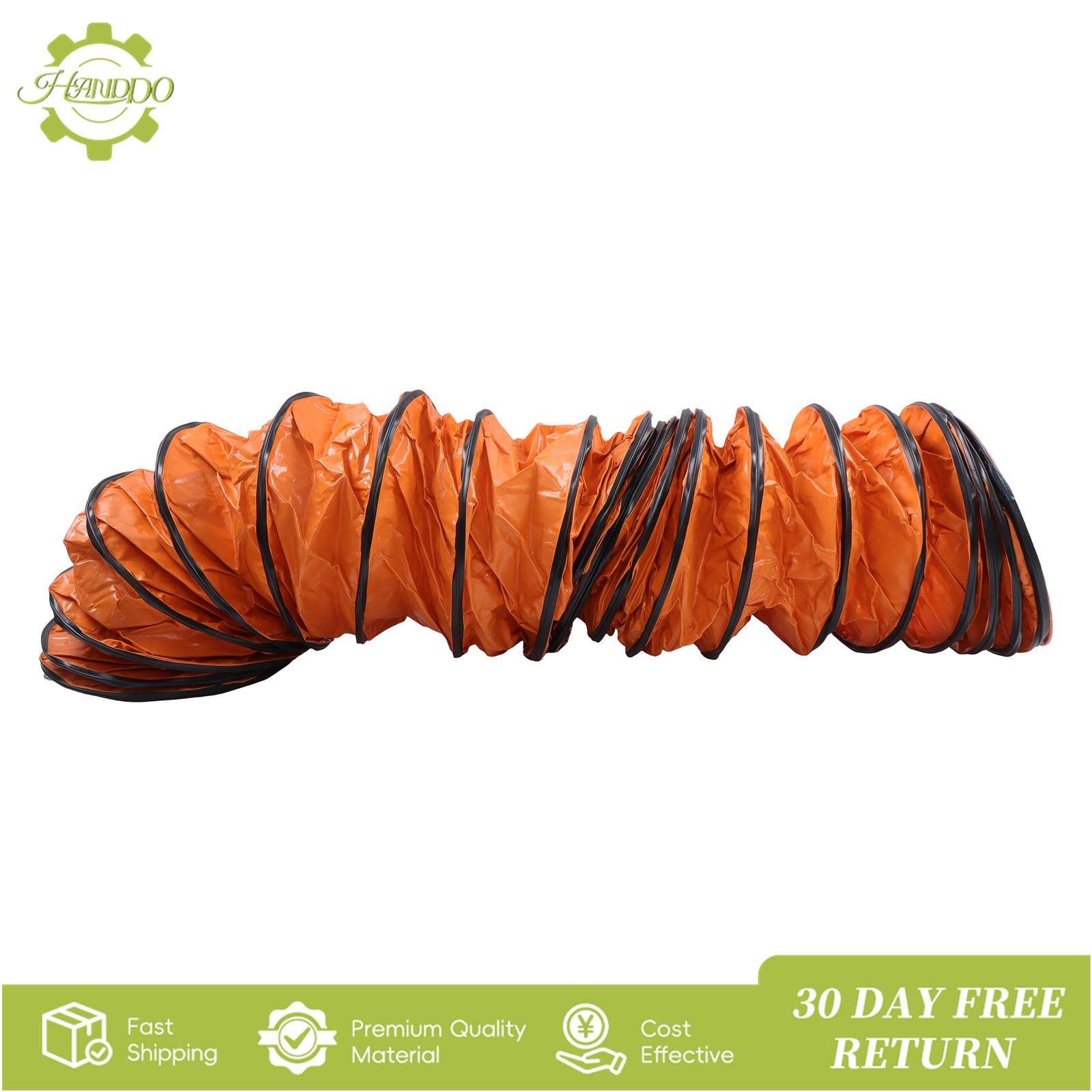 12″×16ft PVC Flexible Duct Hose, HVAC Duct Hosing Flame Retardant for Ventilator