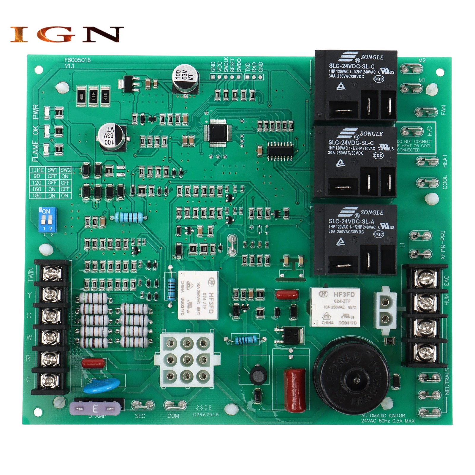 62-24140-02 1028-928 Gas Furnace Circuit Board 62-24140-04 Furnace Control Board
