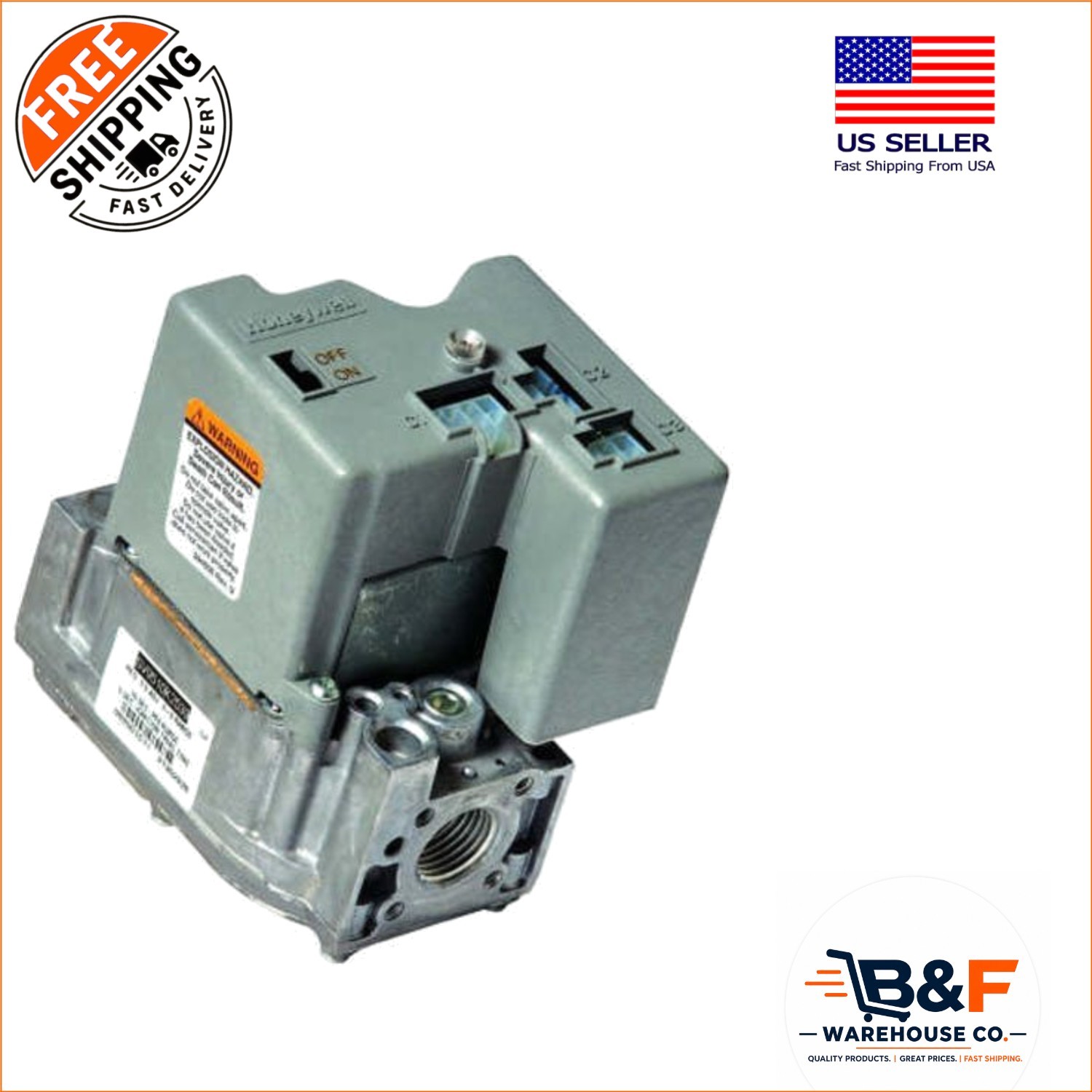 Durable Stainless Steel Gas Valve for Furnaces – 24V, Threaded & NPT Connections