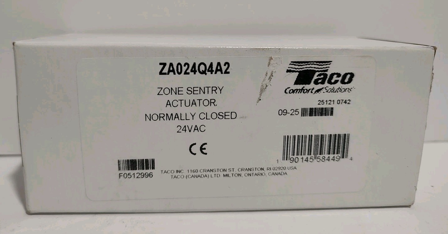Taco ZA024Q4A2 Zone Sentry Replacement Actuator Head FREE SHIPPING IN USA