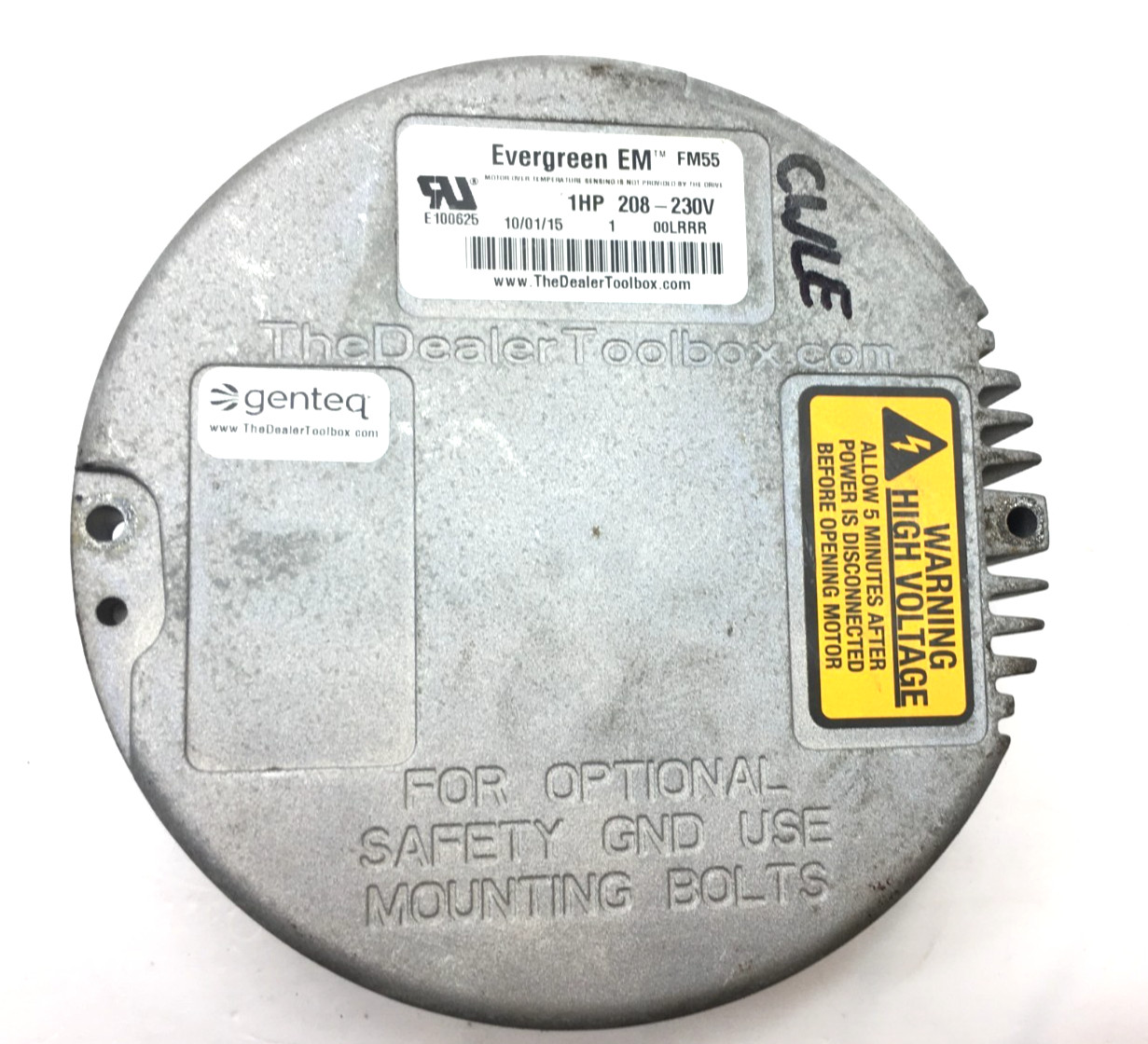 Genteq Evergreen EM FM55 Module Only 1HP 208/230V CW Lead End used #J112