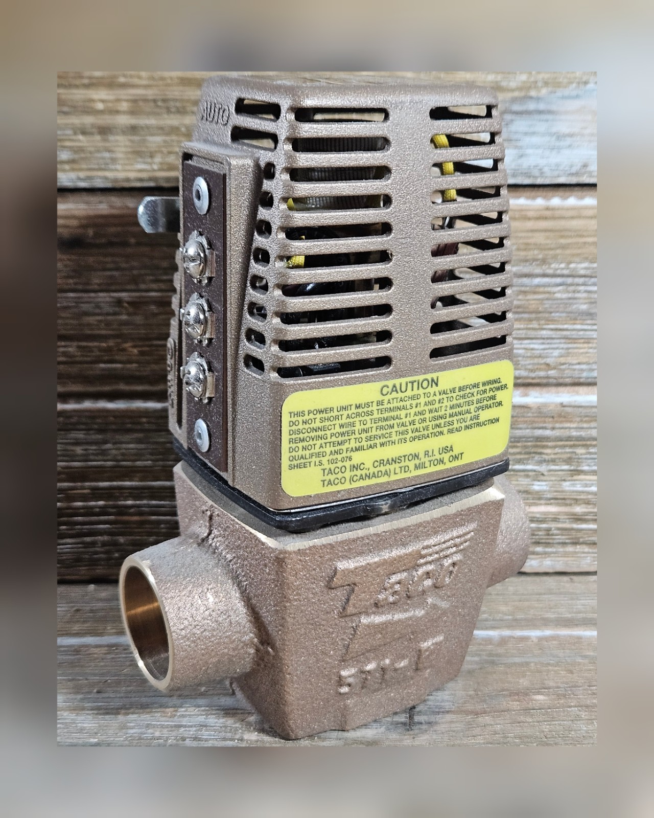 NEW Taco 571-2 Gold Series Zone Valve 2-Way 3/4″ Sweat 24 Volt 125 PSI