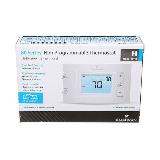 EMERSON 1F83H-21NP Non-Programmable Thermostat 2H/1 C 20-30V Keypad Lockout